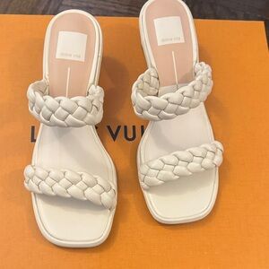 Dolce Vita Cream Braided Double-Strap Slide Sandals